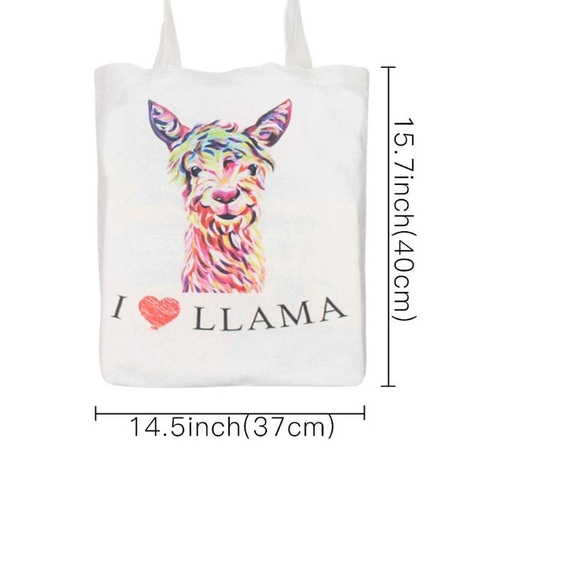 🆕 “I LOVE LLAMA” Tote Bag🦙 - Picture 5 of 5